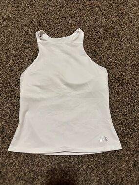 Under Armour White High-Neck Women’s Athletic Tank Top